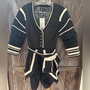 NWT Bebe Ruffle Hi-Lo V-Neck Jacket